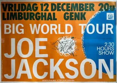 Productafbeelding van Joe Jackson - Wereldtournee 1986 - Poster - 70x100 cm