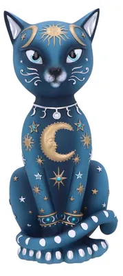 Produktbild von Spirituelle Katzenfigur mit Himmelszeichen 26 cm als Geschenkidee
