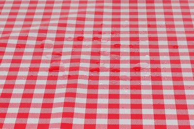 Produktbild von Abwaschbare Wachstuch-Tischdecke in Rot, eckig 140 x 180 cm
