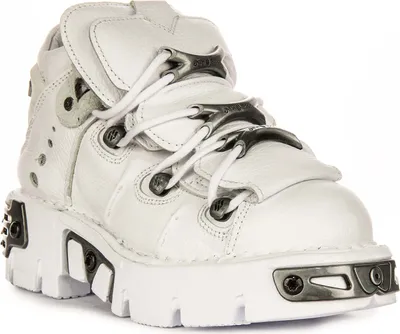 Produktbild von Newrock 106 Reactor Boots In White Leather – 4M/3.5F UK - 36 EU - 4.5M/6F US / White
