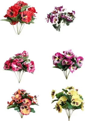 Produktbild von Künstliche Blumen Stiefmütterchen Seidenblumen Kreative Heimtextilien Kunstpflanze für Hochzeit Zuhause Outdoor Friedhof Party Dekoration Größe 26 cm