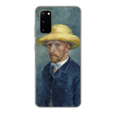 Produktbild von MuchoWow® Handyhülle Schutzhülle Hülle für Samsung Galaxy S20 Selbstbildnis mit Hut - Vincent van Gogh Silikon Softcase Handy Hülle - Bild