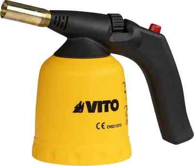 Image de Lampe à souder gaz 1700W Allumage piezo 1200°C Gaz Butane 190g – Chalumeau gaz Bricolage Plomberie Soudure Cuisine