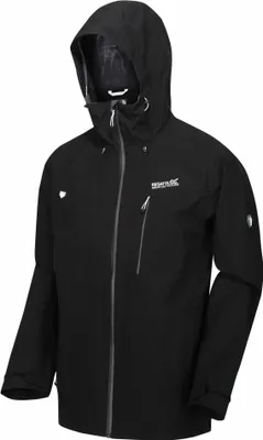 Produktbild von Regatta Birchdale Outdoorjacke Regenjacke Wasserdicht und Winddicht Herren, Größe:L, Farbe:Schwarz