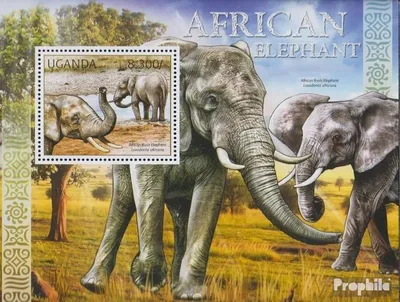 Produktbild von Briefmarken Uganda 2012 Mi Block379 (kompl.Ausg.) postfrisch Savannenelefant
