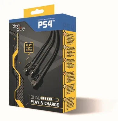 Zdjęcie produktu dla Steelplay JVAPS400040, PlayStation 4, Kabel do kontrolera gier, Czarny, USB, Przewodowa, 3 m