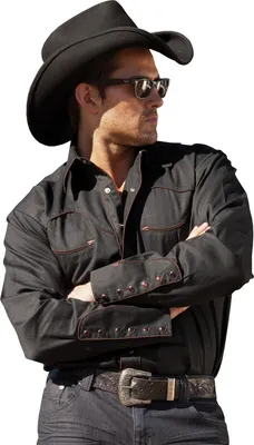 Produktbild von Herren Westernhemd Cowboy Biker Western Hemd »JACK« Schwarz