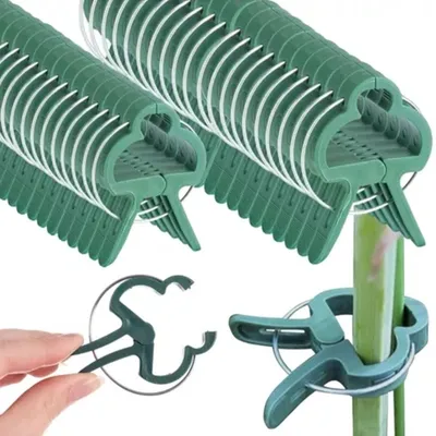 Immagine prodotto di INF Clip di Fissaggio per Giardino Confezione da 108 – Clip verdi in ABS per pomodori e piante rampicanti, Supporto e Addestramento piante