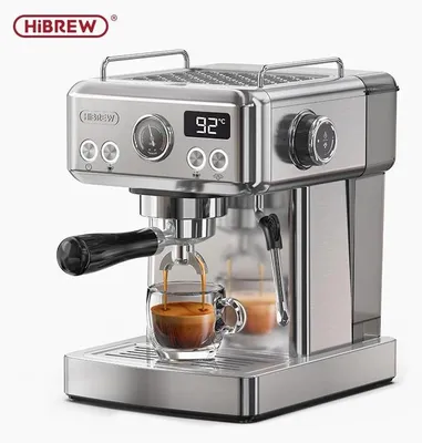 Produktbild von Espressomaschine - Halbautomatisch 20 bar - Edelstahlgehäuse - Temperatur einstellbar - 58 mm Siebträger - 5–10 Tassen - EU-Stecker