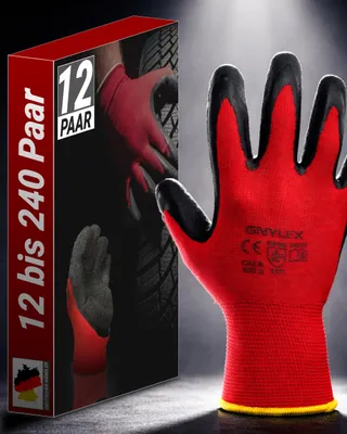 Produktbild von 12 Paar Arbeitshandschuhe Montagehandschuhe Größe 9
