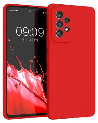 Produktbild von kwmobile Handyhülle für Samsung Galaxy A53 5G Hülle - Case Silikon - Kabelloses Laden - Schutzhülle Cover in Klassisch Rot
