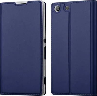 Produktbild von Cadorabo Handyhülle für Sony Xperia M5 Schutz Hülle in Blau Cover Etui Book Case Booklet