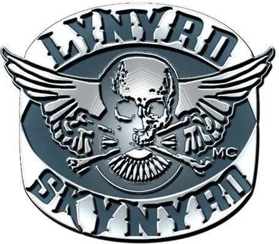 Obrázek produktu pro Lynyrd Skynyrd - logo - odznak "Biker Patch" - kov RO8617 (jedna velikost) (bílá/šedá)