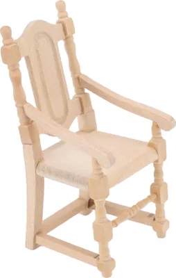 Produktbild von 1:12 Puppenhausstuhl aus Holz, lebendige, leichte, tragbare Simulationsminiatur für Puppenliebhaber