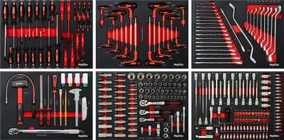 Produktbild von Mephisto Werkzeugeinlagen Set mit Drehmomentschlüssel in Soft Inlay in Carbonoptik