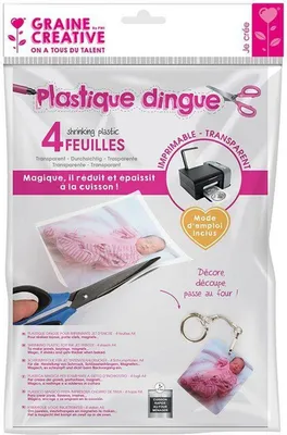 Image de 12 feuilles plastiques A4 imprimables originales - transparentes
