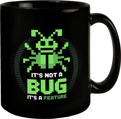 Produktbild von IT Tasse für Programmierer - It's not a bug it's a feature