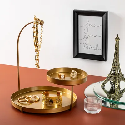 Produktbild von Evila Originals, Knıdos-B - Gold, Dekoratives Metallaccessoire, Gold, 25 x 21 x 28 cm