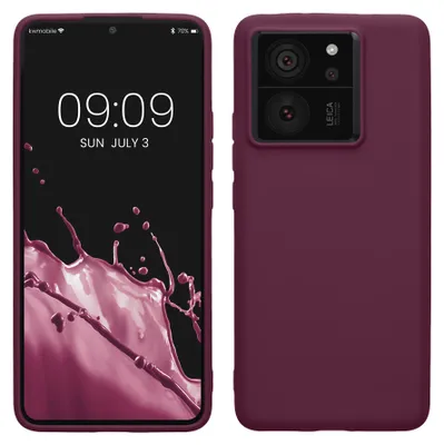 Produktbild von kwmobile Handyhülle für Xiaomi 13T / 13T Pro Hülle - TPU Case - Kabelloses Laden - Schutzhülle Cover in Bordeaux Violett