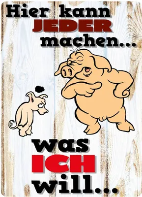 Produktbild von vianmo Holzschild 40x30 cm hier kann jeder machen was ich
