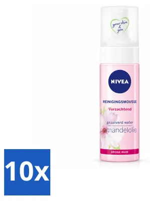 Productafbeelding van 10 x NIVEA Essentials Kalmerende Reinigingsmousse - voor droge en gevoelige huid - 150 ml - Voordeelverpakking - 10 stuks