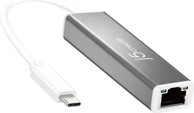 Obrázok produktu pre j5create JCE133G, Kábel, USB Typ-C, 10,100,1000 Mbit/s, IEEE 802.3, IEEE 802.3ab, IEEE 802.3az, IEEE 802.3u, Šedá, Biela, 5 Gbit/s