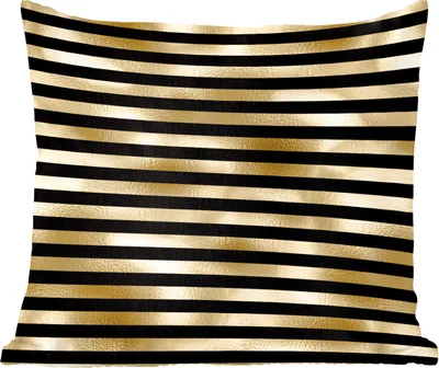Produktbild von MuchoWow® Zierkissen Sofakissen Wohnzimmer Dekokissen 50x50 cm Muster - Schwarz - Gold - Komfort - Sofakissen