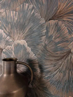 Produktbild von NEWROOM Tapete Neriah Copper Grau Vliestapete - Modern Dschungel Palmen Germany