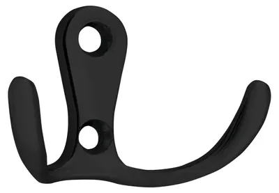 Produktbild von Aqualine Doppelhaken, Schwarz matt