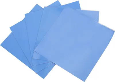 Zdjęcie produktu dla 5 silikonowych podkładek termicznych dla CPU i GPU, 100 x 100 x 0,5 mm, 1,5 W, m-k