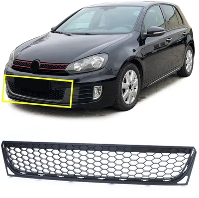 Für VW Golf 6 VI 2008-2012 mit GTI GTD Stoßstange Waben Gitter Mitte Stoßstange in der Farbe von Carparts-Online GmbH