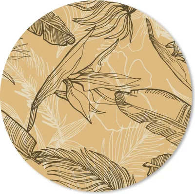Produktbild von MuchoWow® Mauspad Mousepad Blätter - Sommer - Tropisch - Hawaii 20x20 cm - Mousepads - Maus Mat - Pad - Mausunterlage - Schreibtischmatte