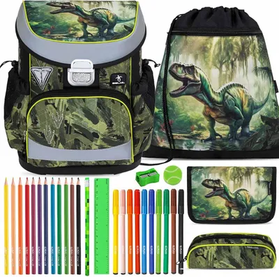 Produktbild von Belmil Schulranzen Set Mini Fit Lost World 10-teilig gefüllt