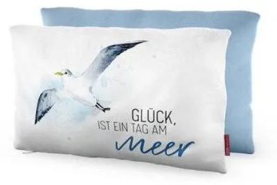 Produktbild von Kissen Grüße vom Meer Möwe, 23 × 40 cm, Baumwollbezug, 30 °C waschbar