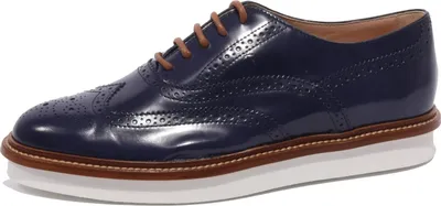 Produktbild von B1438 TOD'S Englisch Damenschuh mit Löchern in blauen Schuhen Damenschuhe