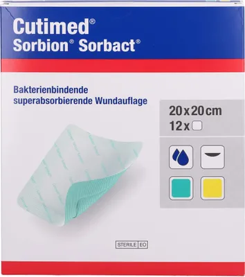 Produktbild von Cutimed Sorbion Sorbact Wundauflage 20x20 cm 12 St