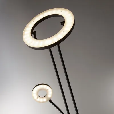 Immagine prodotto di Lampada da terra a LED in metallo con dimmer 193 cm di altezza Nero opaco 3000 K bianco caldo 3278 lm Lampada da terra moderna