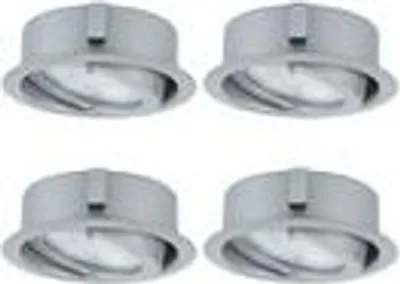 Produktbild von 4 x Paulmann Möbel Einbauleuchten Dress schwekbar 12V G4 Einbau 60mm Chrom matt 20W inkl.
