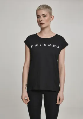 Produktbild von Merchcode Female Shirt Ladies Friends Logo Tee Black-3XL