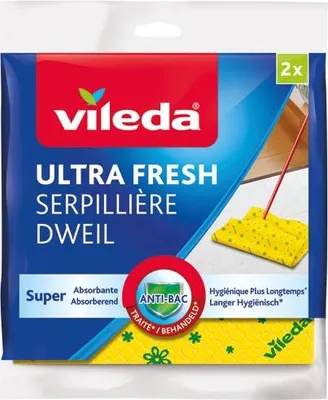 Image de Serpillière Ultra Fresh Anti-odeurs, Microfibres, Lavable - Fhp Vileda