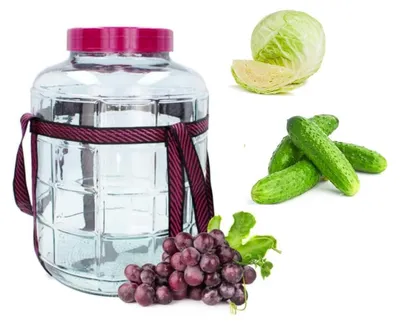 Productafbeelding van Glazen Fermentatieballon met Kunststof Deksel 26 Liter