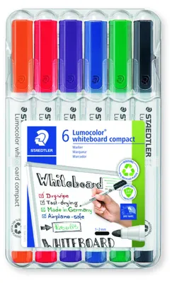 Zdjęcie produktu dla STAEDTLER Marker Lumocolor whiteb com 6St Box