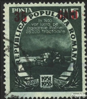 Produktbild von Briefmarken Rumänien 1952 Mi 1357 gestempelt Aufdruckausgabe-Fünfjahresplan