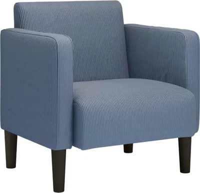 Produktbild von vidaXL Sessel mit Armlehnen Blau 54 cm Cordstoff