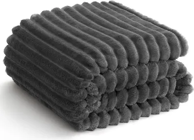 Produktbild von Kuscheldecke Flauschig Decke, Fleecedecke, Sofadecke, Couchdecke, Weiche Flanell Wohndecke fš¹r Zimmer Deko, Sofaš¹berwurf, 150 x 200 cm, Grau