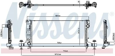Immagine prodotto di NISSENS 607195 Radiatore ad acqua per motore per VOLVO XC40 (536)