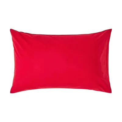Produktbild von HOMESCAPES Kopfkissenbezug Fadendichte 200 Rot, 48 x 74 cm