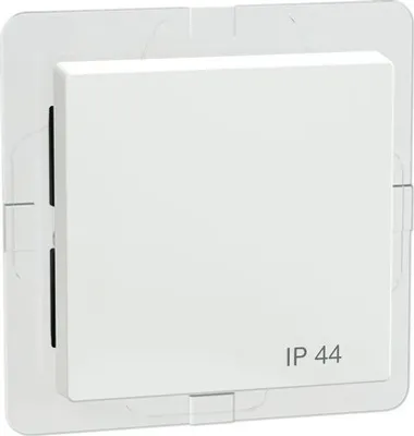 Image de Interrupteur à bascule IP44, blanc brillant, système M