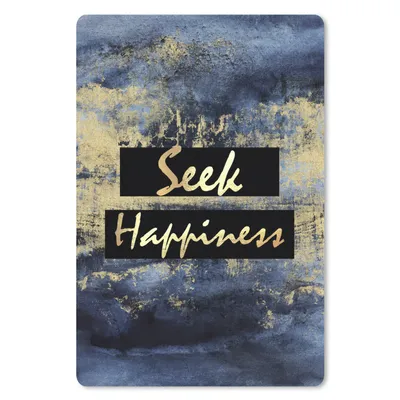 Produktbild von MuchoWow® Mauspad Mousepad Zitat - Glück - Gold - Blau 40x60 cm - Mousepads - Maus Mat - Pad - Mausunterlage - Schreibtisch Accesoire