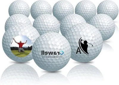 Image de Balles de golf personnalisées - Encre fluorescente - Lot de 12 - Blanc